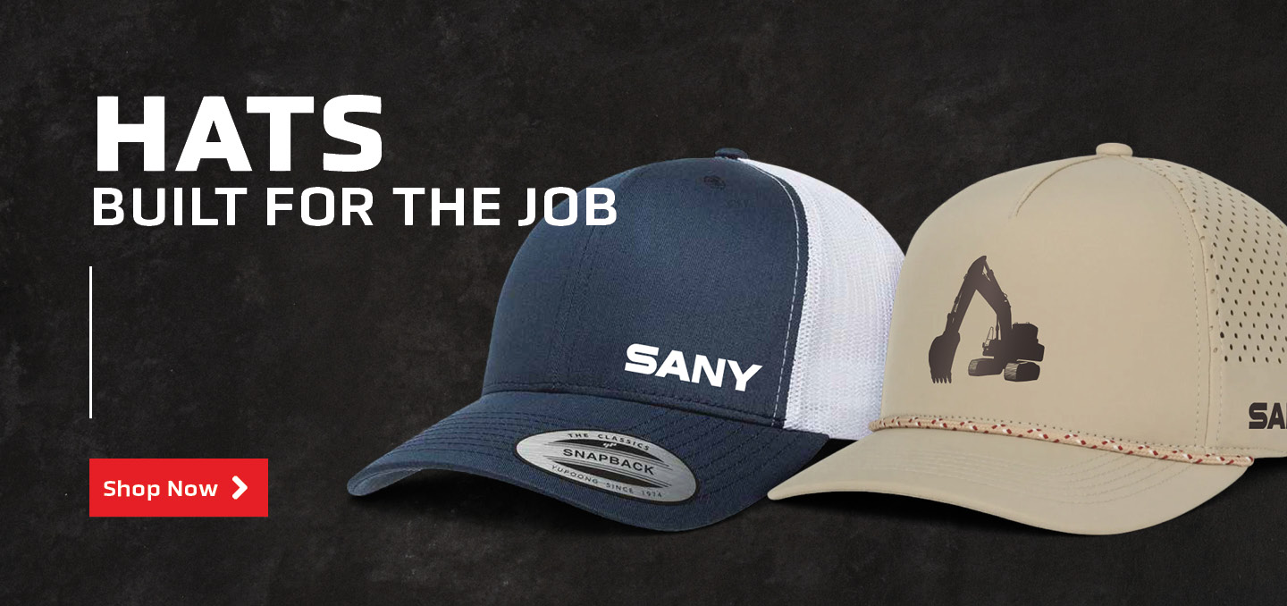 Shop SANY hats.  Built for the job.